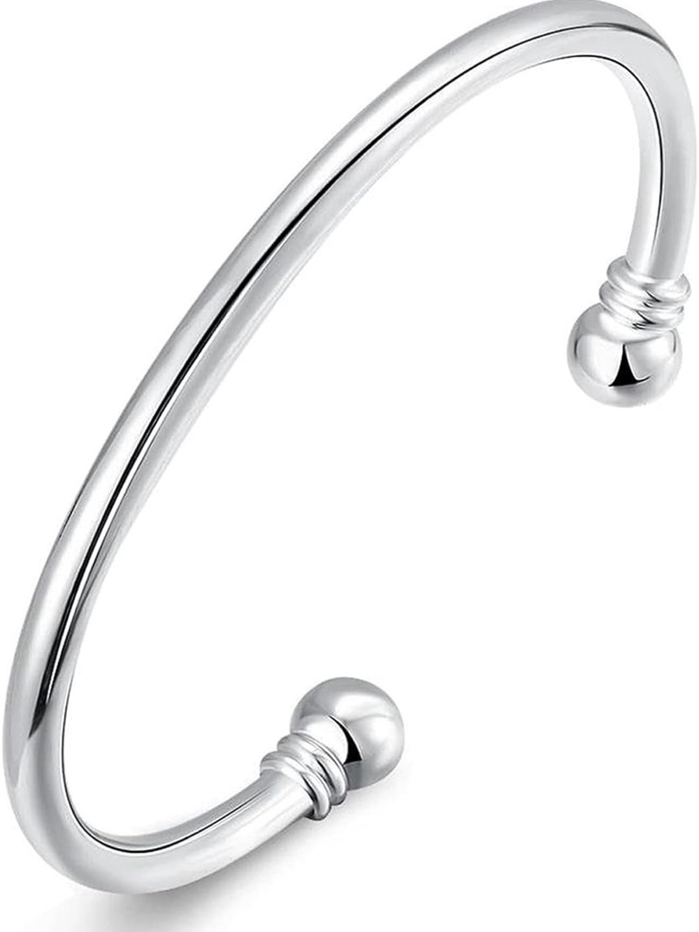 Denchy 925 Silver Bangle Bracelet, Simple Cuff Bangles. NWT.